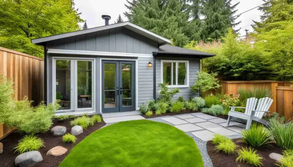 Detached ADU with deck in Beaverton by Woodland Construction Group