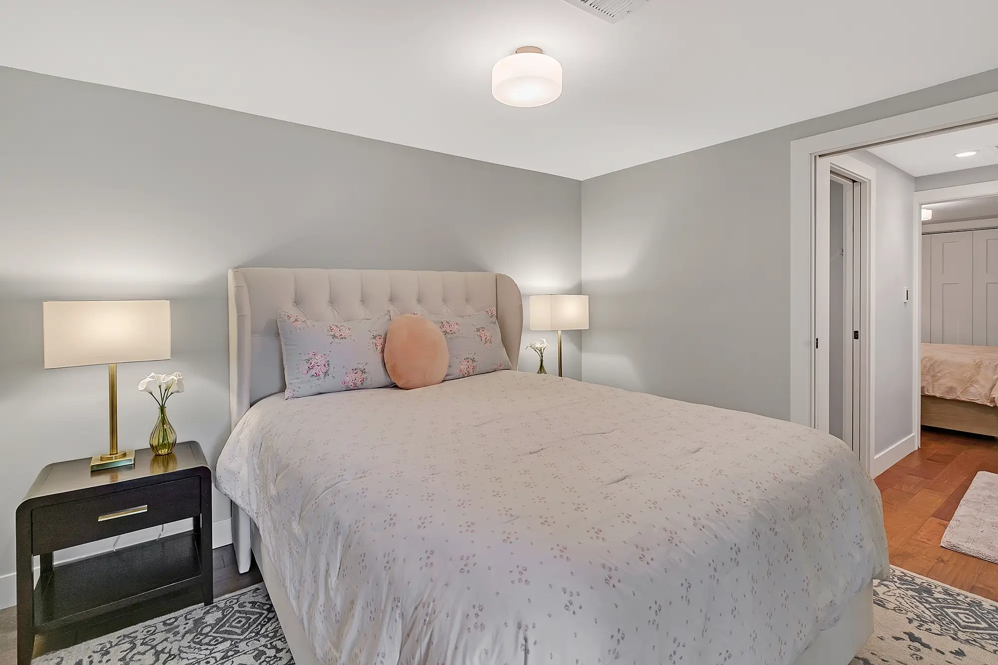 First finished Hemlock basement bedroom on the daylight level, Hillsboro Oregon